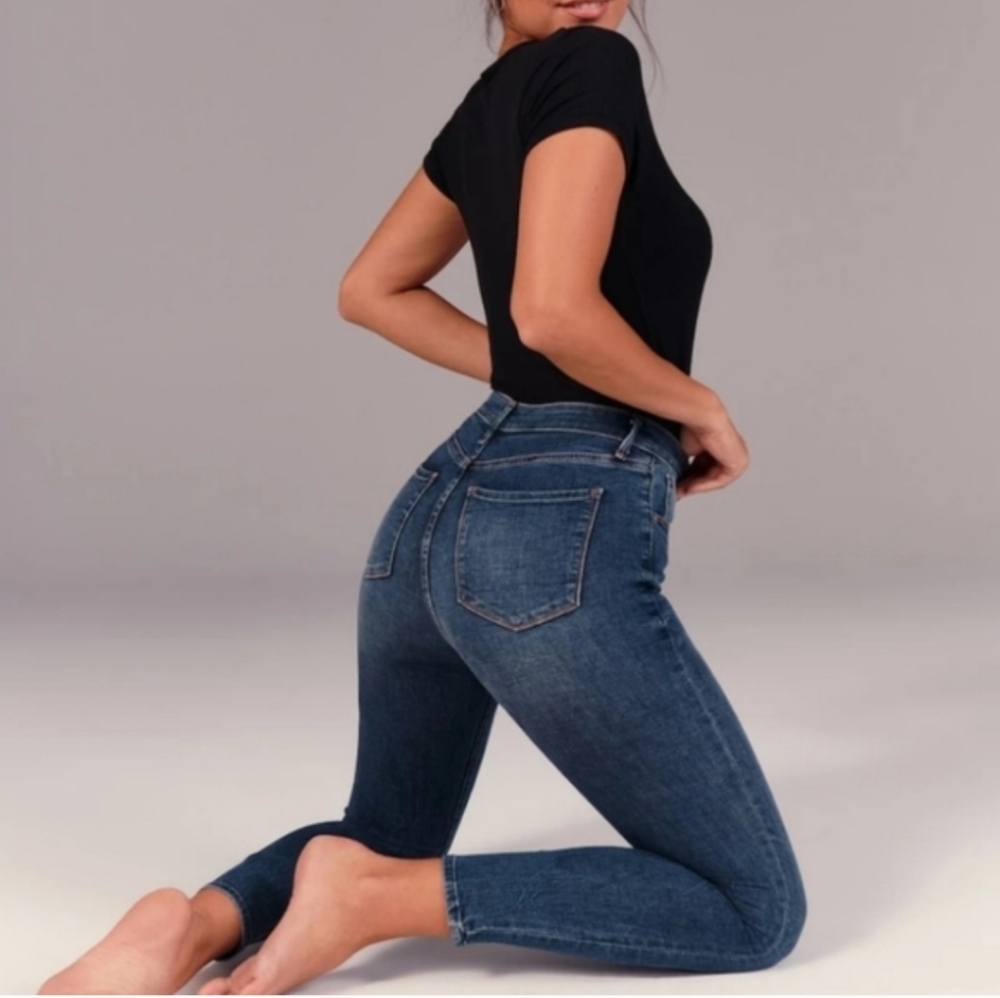 Abercrombie And Fitch Curve Love Super Skinny High Rise Angle Women's Jeans